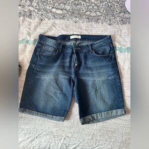 Bluenotes Dark Blue Denim Jean Shorts